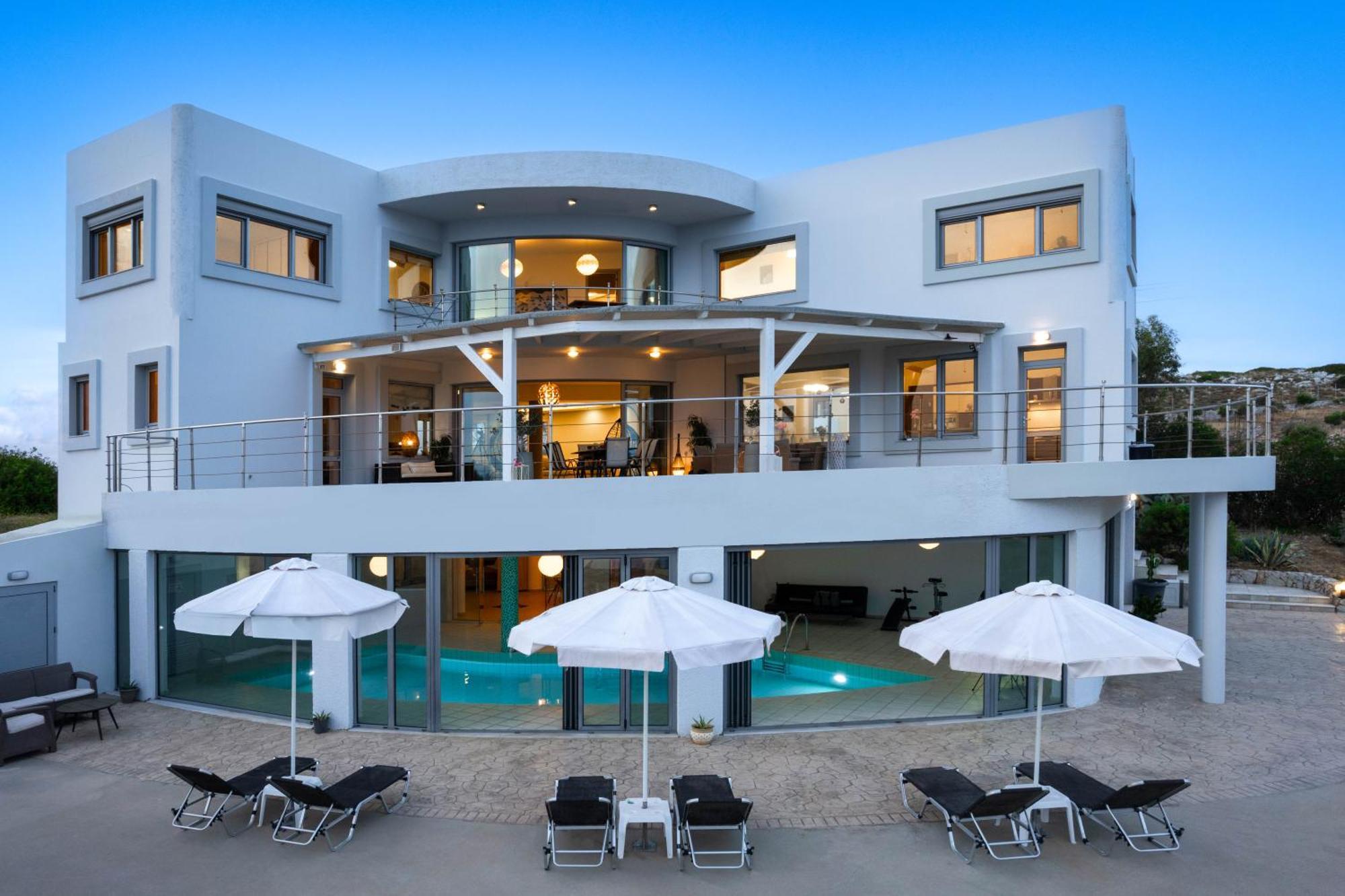 Villa Zafira - Seaview Manor With Heated Pool Kallithéa Kültér fotó